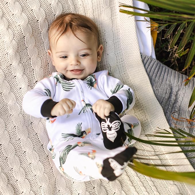 Burt’s Bees Baby Boys' One-Piece Sleep and Play 100% Organic Cotton PJs - Image 4