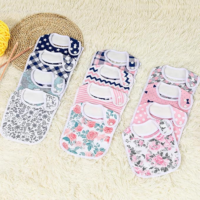 Baby Bibs Soft and Absorbent Organic Cotton Bandana Drool Bibs Set - Image 6