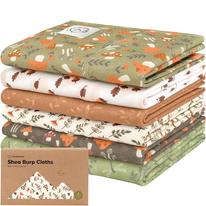 Organic Burp Cloths Baby Boy, Girl by KeaBabies