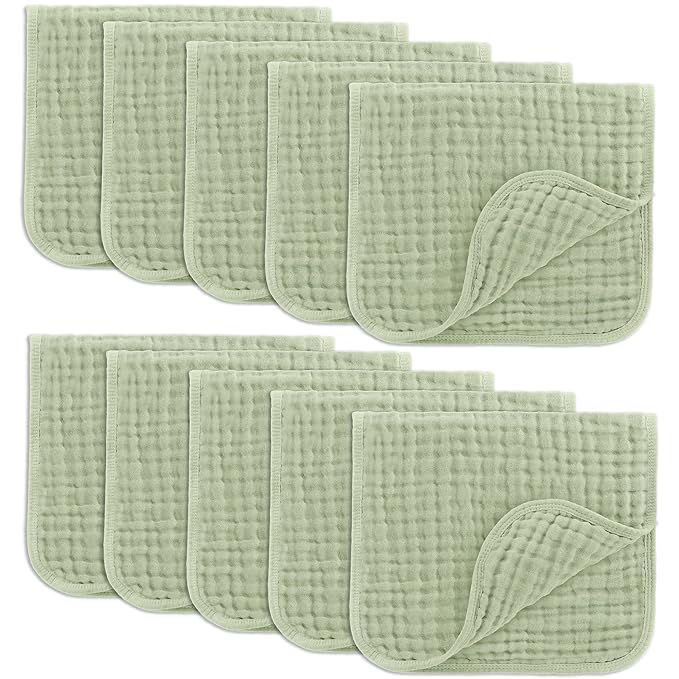 Comfy Cubs Muslin Burp Cloths 20" x 10", Ultra Absorbent 100% Cotton by ComfyCubs
