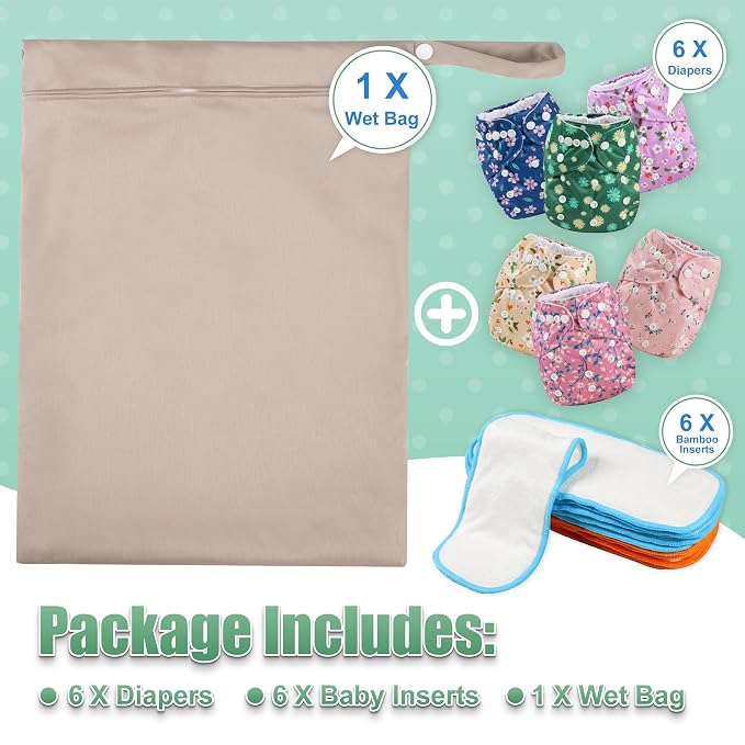 Wegreeco Cloth Diapers 6 Pack - Image 6