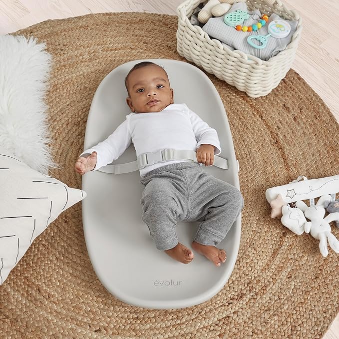 Evolur Eva Baby Changing Pad in Light Gray, Lightweight and Portable Changing - Image 2