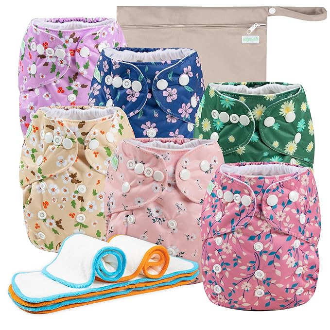 Wegreeco Cloth Diapers 6 Pack by wegreeco