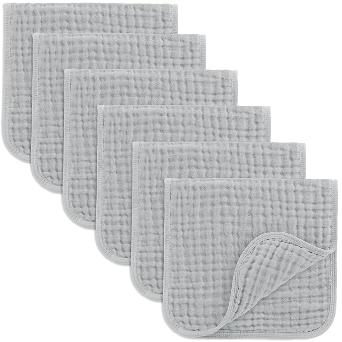 Comfy Cubs Muslin Burp Cloths 20" x 10", Ultra Absorbent 100% Cotton by ComfyCubs