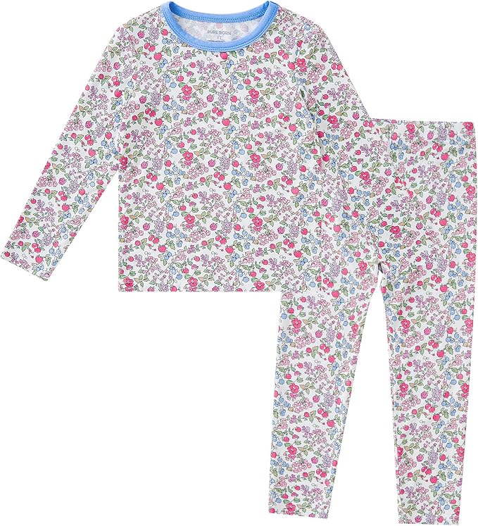 pureborn Baby Toddler Kids Viscose from Bamboo Pajamas Set Pjs 2pcs 18M-8Y by pureborn