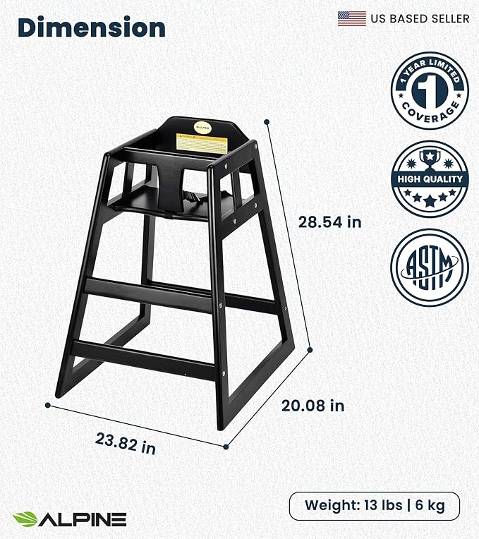 Alpine Wooden High Chairs for Babies and Toddlers - Image 4