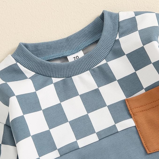 Toddler Baby Boy Fall Outfits Long Sleeve Crew Neck Pullover Sweatshirt + - Image 3
