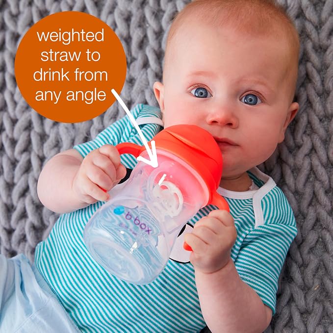 b.box Sippy Cup with Weighted Straw, Leak & Spill Proof, Easy Grip, BPA Free - Image 5