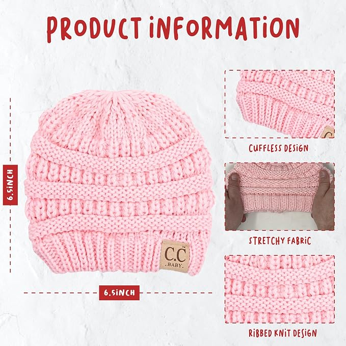 Funky Junque Baby Winter Hat – Cute Newborn Hats, Cozy Warm Infant Beanie - Image 3