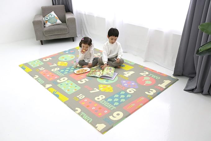 Baby Care Play Mat 82'' x 55'' Original One-Piece Reversible Rollable - Image 9
