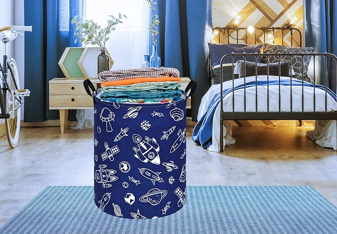 Round Laundry Hamper Storage Basket Laundry Organizer Hamper Storage Bins - Image 2