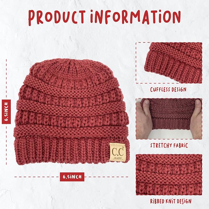 Funky Junque Baby Winter Hat – Cute Newborn Hats, Cozy Warm Infant Beanie - Image 5