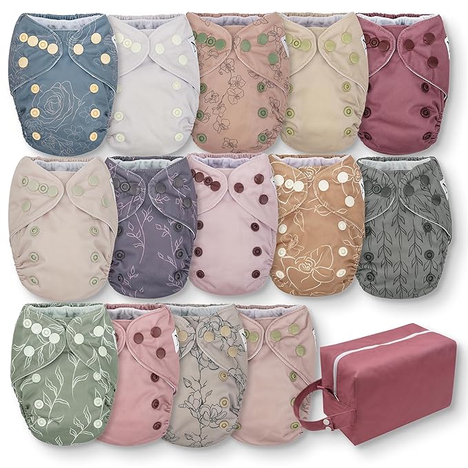 Nora's Nursery Newborn All-in-One Cloth Diaper 14-Pack by NorasNursery