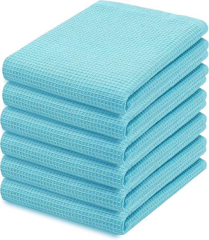 PurpleEssences Waffle Weave Kitchen Towel, 100% Cotton by PurpleEssences