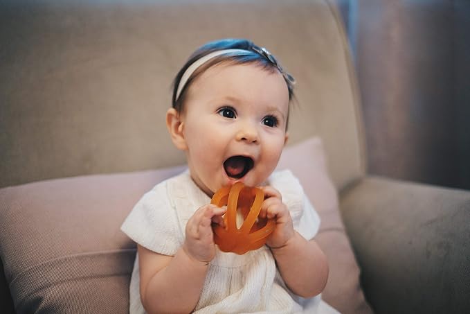 Teether for Babies Without BPA, 100 Percent Natural Rubber Toy for Infants - Image 3