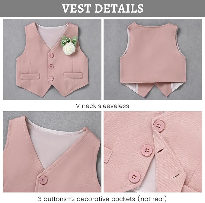 SANMIO Baby Boy Clothes Suits Infant Gentleman Outfit Collared Dress - Image 4
