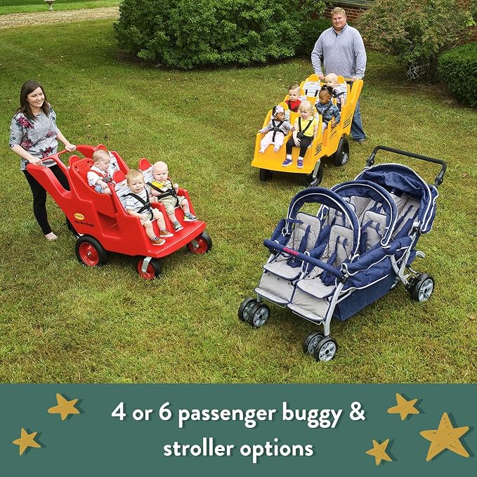 Angeles Bye Bye Buggy 6 Passenger Stroller, Sturdy Daycare Stroller - Image 8