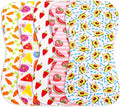 5-Pack Organic Cotton Burp Cloths – Large, Ultra-Soft 3-Layer Towels by KiddyStar%C2%AE