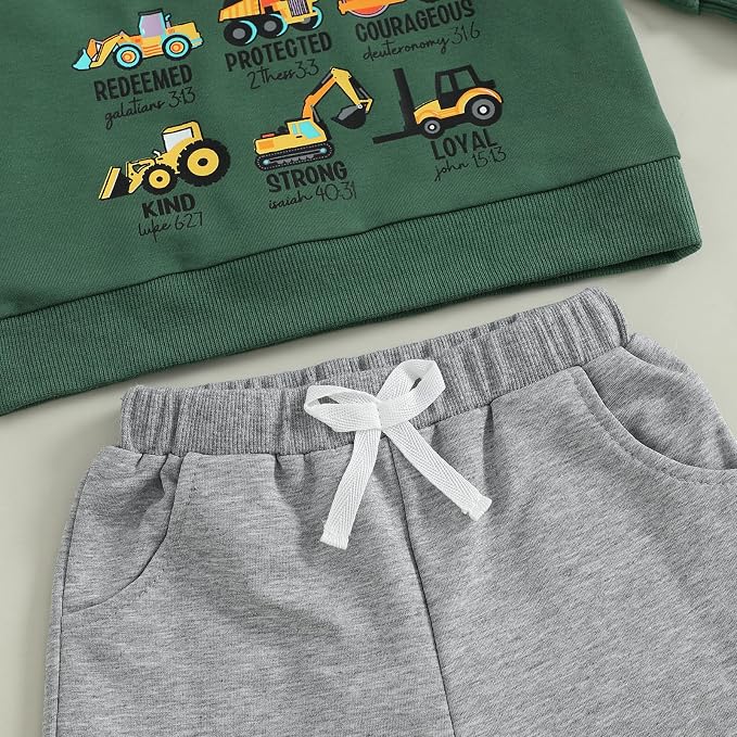 Nyapruwe Toddler Baby Boy Fall Outfit Funny Print Long Sleeve Sweatshirt - Image 5