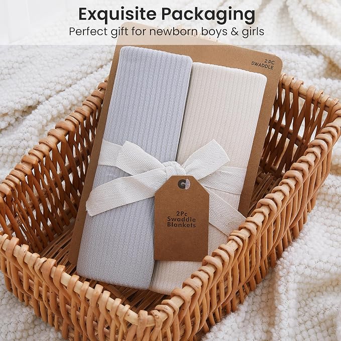 Jersey Unisex Swaddle Blanket, Ultra Soft Stretchy Receiving Blanket, Newborn - Image 6