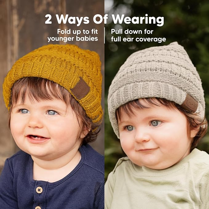 KeaBabies 3-Pack Baby Beanies for Boys, Girls - Image 3