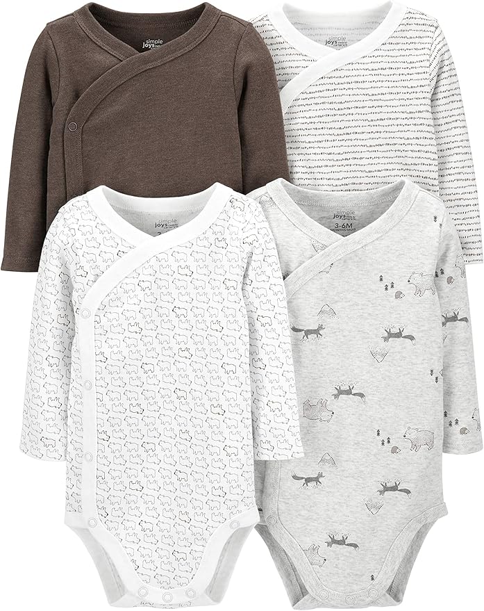 Simple Joys by Carter's unisex-baby 4-pack Side Snap Bodysuit by SimpleJoysbyCarters