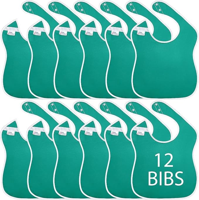 Large Waterproof Bibs Primary Collection by ToppyToddlerUSA