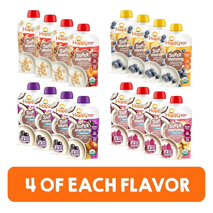 Happy Tot Organics Stage 4 Baby Food Pouches, Gluten Free, Super Morning Fruit - Image 3
