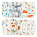Zainpe 6Pcs Snap Muslin Cotton Bibs by Zainpe