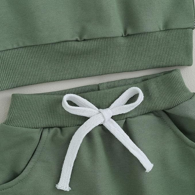 Kupretty Toddler Baby Boy Fall Winter Clothes Color Block Long Sleeve - Image 4