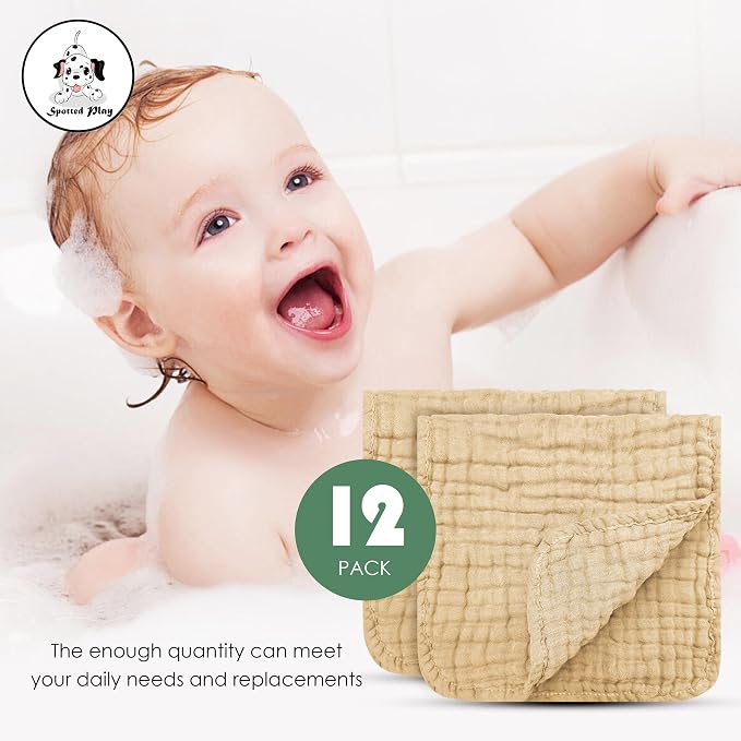 Muslin Burp Cloths 100% Cotton Large 20''x10'' Extra Soft and Absorbent Baby - Image 5