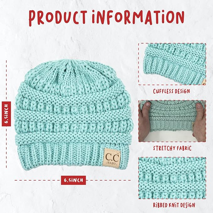 Funky Junque Baby Winter Hat – Cute Newborn Hats, Cozy Warm Infant Beanie - Image 6