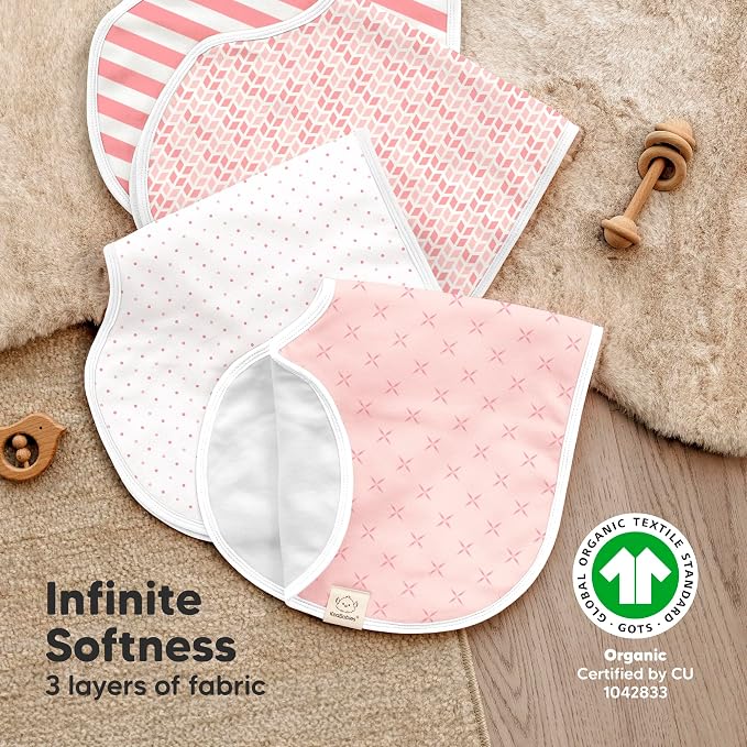 KeaBabies 4-Pack Baby Burp Cloths Baby Girl, Boy - Image 5