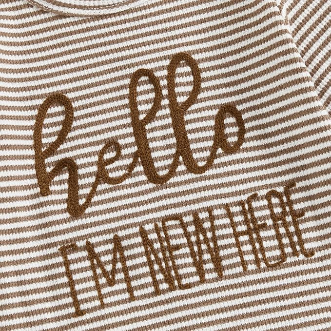 Fernvia Newborn Baby Boy Clothes Letters Print Bodysuit 3 6 9 12 18 Months Long - Image 5