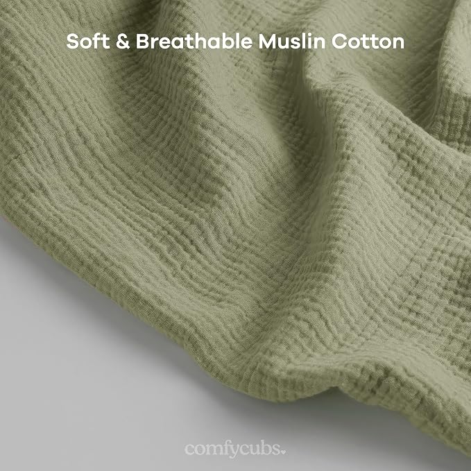 Comfy Cubs Muslin Nursing Cover, 100% Muslin Breastfeeding Cover - Image 4