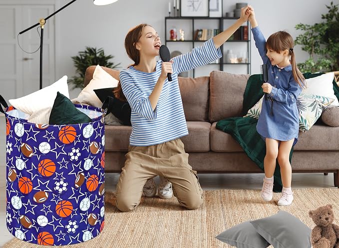 Round Laundry Hamper Storage Basket Laundry Organizer Hamper Storage Bins - Image 2