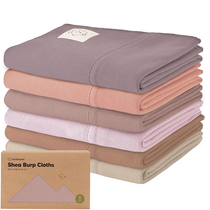 Organic Burp Cloths Baby Boy, Girl by KeaBabies