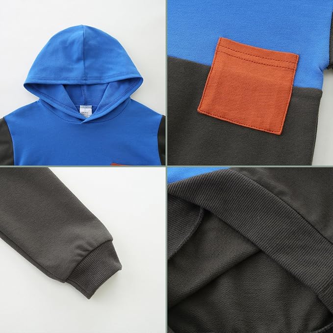 Baby Boy Outfits Short Long Sleeve Pants Clothes Set Spring Summer Hooded - Image 4