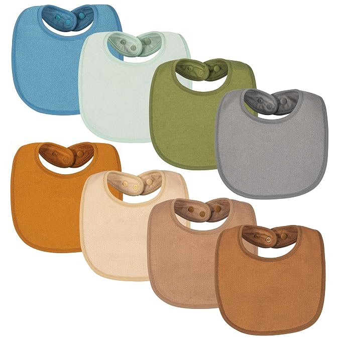 Tiny Twinkle 8 Pack Baby Bibs for Drooling and Teething – Waterproof & by TinyTwinkle