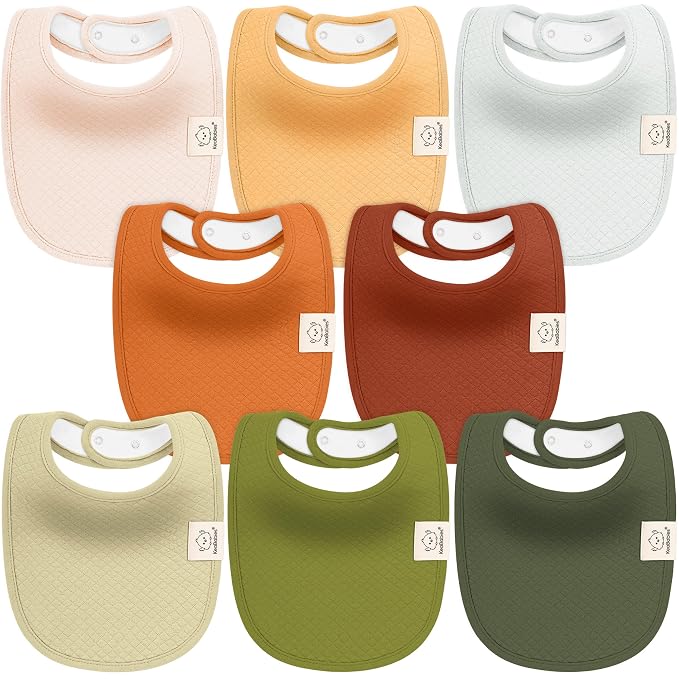 KeaBabies 8-Pack Organic Baby Bibs by KeaBabies