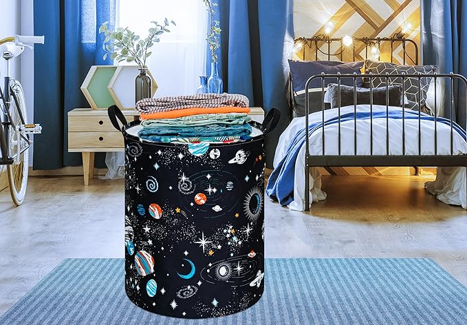 Round Laundry Hamper Storage Basket Laundry Organizer Hamper Storage Bins - Image 5