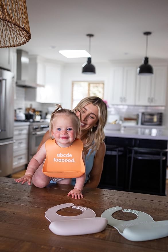 Denver James Silicone Feeding Bibs | Dishwasher Safe. Waterproof. Adjustable. - Image 3