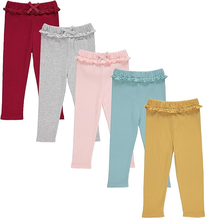 Cudlie 5-Pack Baby/Toddler Girls Joggers by Cudlie