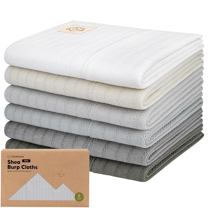KeaBabies Organic Cotton Burp Cloths Baby Girl, Boy by KeaBabies
