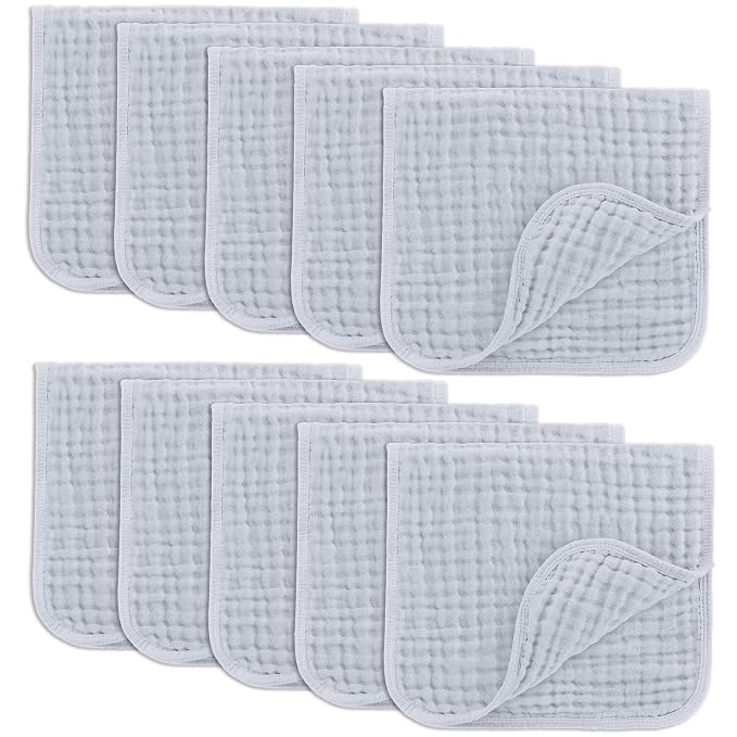 Comfy Cubs Muslin Burp Cloths 20" x 10", Ultra Absorbent 100% Cotton by ComfyCubs