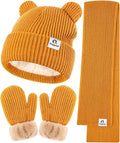 Baby Beanie Mittens Scarf Set, Toddler Infant Kids Winter Hat by zuppad