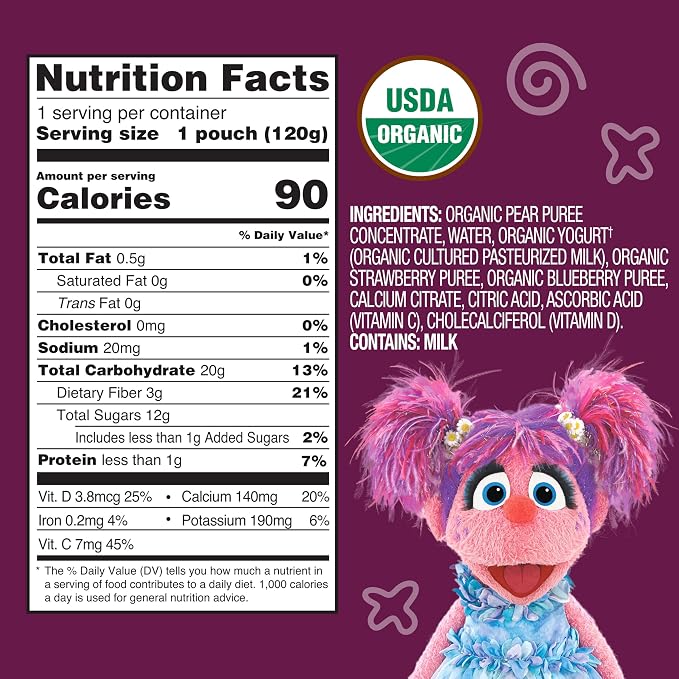 Earth's Best Organic Yogurt Smoothie Pouches, 24+ Months, Fruit and Yogurt - Image 2