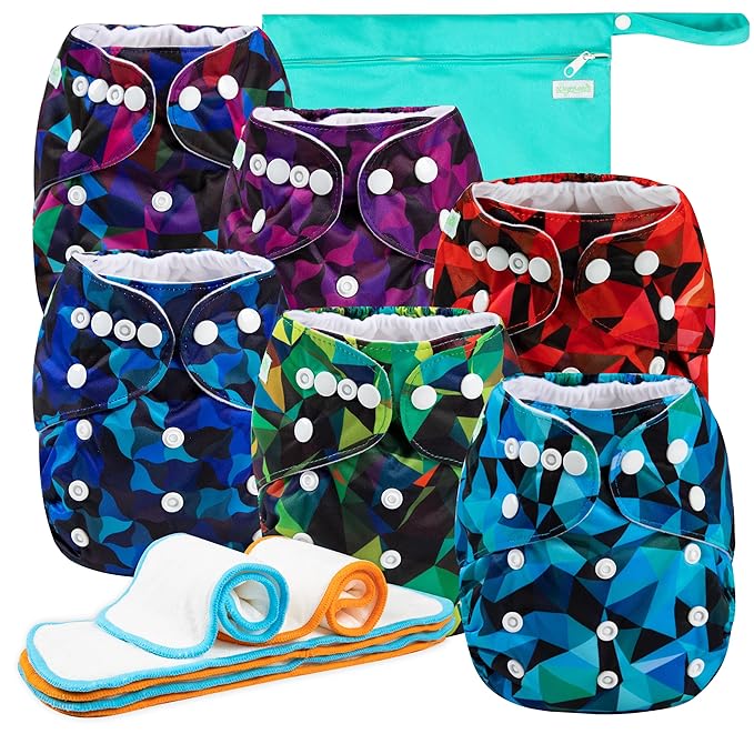 Wegreeco Cloth Diapers 6 Pack by wegreeco