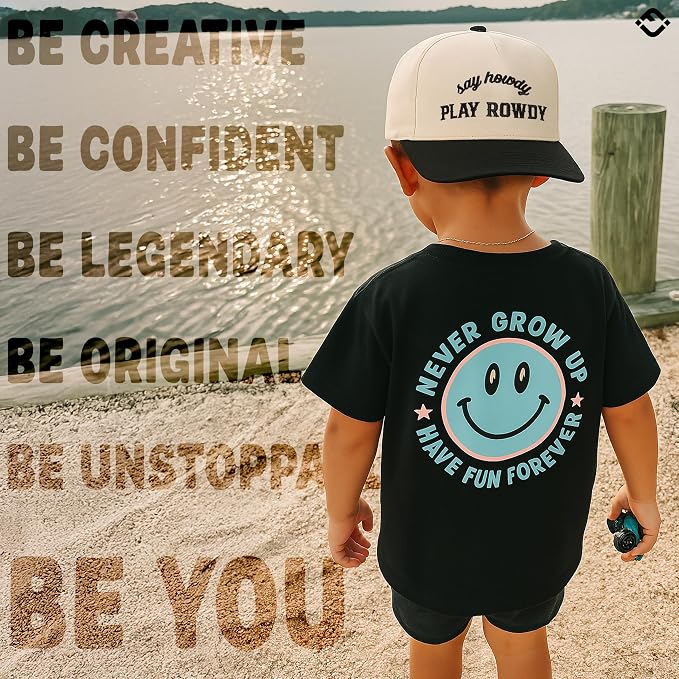 Funky Junque Premium Kids Trucker Hat Vintage Snapback Baseball Cap - Image 8