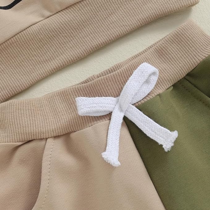 Toddler Baby Boy Fall Winter Outfit Long Sleeve Letter Print Sweatshirts and - Image 5